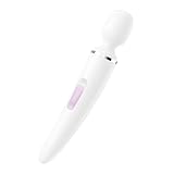 Satisfyer 'Wand-er Woman' Massagestab mit 50 Vibrations-Modi 34 cm | Massage-Stick Stark & Leise | Elektronische Körpermassage für Frauen & Männer | Kleines Ganzkörper Massagegerät | Farbe: weiß