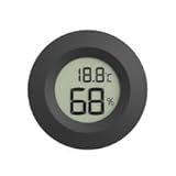 Schwarzes Reptilien-Tank-Zubehör, 1 Stück Reptilienthermometer und Feuchtigkeitsmesser, Bartdrachen-Thermometer, Luftfeuchtigkeitsmesser für springende Spinne, Leopardengecko, Einsiedlerkrebse, Gecko,