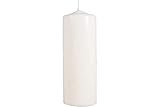 Rayher 3119296 Stumpenkerze, creme, rund, Länge 25 cm, 6 cm ø,100% Paraffin, RAL-Gütezeichen, Rundkerze, Taufkerze, Kommunionkerze, Kerzenrohling zum Verzieren und Basteln