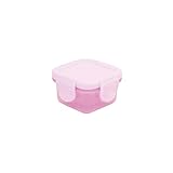 JINGYAN Zuckerdosen Salad Dressing Container Food Condiment Box with Leak Proof Lid for Lunch Bento Picnic(B)