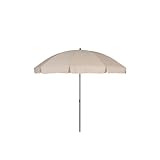 greemotion Sonnenschirm 3m mit UV-Schutz - Balkonschirm in Beige-Grau - Gartenschirm knickbar - Terrassenschirm rund - Outdoor-Schirm für Balkon, Terrasse & Garten, 240 x 240 x 238 cm