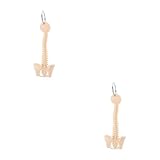 TEMPNAP 2st Modell Der Menschlichen Wirbelsäule Ersatzkristalle Für Kronleuchter Uhrzeiger Und Motorsatz Einstellbar Kapsel Dekoration Retro Kit-modell Glocke Kuppel Dinosaurier Beige Pvc