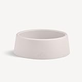 Beco Hundenapf – Futter & Wasser Stabiler Napf aus recyceltem Kunststoff, rutschfeste Gummiunterseite, weiß, groß