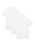 Fruit of the Loom Herren Valueweight V Neck T 3 Pack T-Shirt, Weiß, (Herstellergröße: X-Large)
