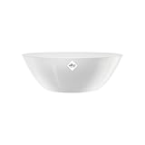 elho Brussels Diamond Oval 36 - Blumentopf für Innen - Ø 35.5 x H 13.0 cm - Weiß/Weiss