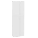 vidaXL Büroschrank Aktenschrank Mehrzweckschrank Schrank Aufbewahrungsschrank Beistellschrank Holzschrank Büro Weiß 60x32x190cm Holzwerkstoff