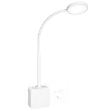 PRINCEWAY LED Wandleuchte Innen mit Stecker, Leselampe Wand Steckdosenlampe Dimmbar Weiß, Zwei Berührungsschalter, 3er Lichtfarb Modi, 110° Breiter Lichtwinkel für Schlafzimmer Wohnzimmer