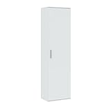 Oggi Carpino Kleiderschrank, 1türiger Kleiderschrank Mehrzweckschrank, Praktischer und Solider Allzweckschrank mit 1 Tür für unterschiedliche Räume, 184,7x50,2 (HxB) Weiß