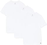 Adidas Herren kurzarm Unterhemd (3er Pack) V- Ausschnitt T- Shirt (Gr. S - 3XL) , Weiß, M