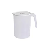 Wasserkrug – Eiskrug mit Deckel und Griff | Getränkekrug | Getränkekrug | Krug für Milch | Hitzebeständiger und spülmaschinenfester Eisteekrug, ideal für Eis- und Heißgetränke
