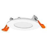 Osram Downlight Slim 85mm LED Einbauleuchte, 4,5 W, 4000K Kaltweiß, 240lm, Weiß, Kunststoff, integrierter Treiber