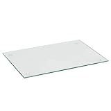 Harbour Housewares Glas-Schneidebrett – 50 x 40 cm – transparent – ​​große Tischsets, Schneideunterlage, Arbeitsplattenschoner zum Kochen, Backen, Gemüsezubereiten in der Küche