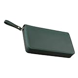 Lederdeckel für Notebooks mit Reißverschluss für Noten Feld 7,28 x 3,54 Zoll Einband aus Leder mit elastischem Stiftschlitz Scharniere