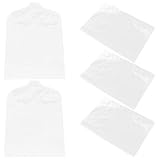 Homoyoyo 5 Stück Teiliges Transparente Doppellagige Kleiderschutz hüllen aus Stabilem PVC Staubdicht und Leicht Geeignet für Mäntel Jacken und Anzüge Praktische Aufbewahrung für
