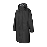 HNULGVI Regen Poncho Wasserdicht Einteiliger langer Regenmantel, grau/schwarz, wasserdicht, for Herren und Damen, Poncho for Reisen, Wandern, Touren, Angeln für Reisen(Black,XXL-XXXXL)