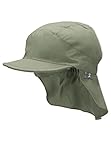 Sterntaler Unisex Kinder Schirmmütze mit Nackenschutz Ohne Bindebänder Winter-Hut, Dunkelgrün, 57