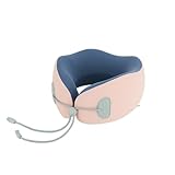 AZHKJKZH Nackenhörnchen Erwachsene U-förmiges Nackenkissen, Tragbare Nickerchenstütze for Flugzeuge Reise Gadgets(Pink)