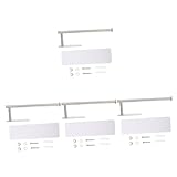 Amosfun 4 Sätze Küchen Rollen Papier Halter Storage Shelves abstellständer Bad Accessoires Regal im modernen Stil Toilettenpapier-Wandhalter Non-Punch-Rack Hängeregal Edelstahl 304 Silver