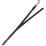 JA Horse JA3003 Leder Ausbindezügel Ausbinder Hilfszügel Zügel – Verstellbare Leather Side Reins aus hochwertigem Leder für Longier- & Dressurtraining (Schwarz, Pony)