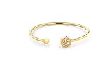 Tommy Hilfiger Jewelry Offenes Bangles Armband für Damen aus Edelstahl mit Kristallen - Erhältlich aus Gold, Nelkengold oder Silber