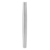Nudelholz aus Edelstahl, antihaftbeschichtet, 33 cm, Teigroller, zum Backen von Pizza, Gebäck, Nudeln, Keksen, Knödelhaut, Silber