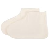 Abaodam wasserdichte Silikon Überschuhe Weiß Schuhschutz rutschfest Regenfest Outdoor Schuhüberzug Waschbar Anti Schlamm Schnee Schmutz