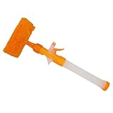 Toyvian Professioneller Fensterabzieher und Fensterbürste mit Stange Beidseitig für Glasreinigung Leichtes Mehrzweck Reinigungswerkzeug in Markantem Orange für Haus und Auto
