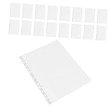 FUNOMOCYA 100 Stück Teiliges Dokumentenschutz Transparente PP Folien mit Löchern Robuste Loseblatt Hüllen Vielseitige Papieraufbewahrung für Büro Schule und Zuhause Schützende Leichte