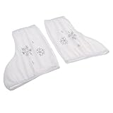 DXEHSEUY 2 Stück Schlittschuh-Überzüge für Eiskunstlauf, Samt, Weiß, Größe XL