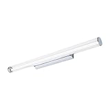 Licht-Erlebnisse LED Wandlampe Chrom 89 cm lang schmal Glas Metall 3000 K 1300 lm warmweiß hell für Küche Badezimmer Wohnzimmer Wandleuchte Badezimmerleuchte