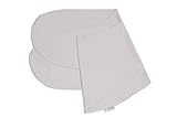 pic Bear Bio Stillkissen-Ersatzbezug 190 cm | 100% Bio-Baumwolle | GOTS-Stoff atmungsaktiv & antiallergisch | Moderne Designs (Perle-Grau, 190x40 cm | GOTS-Stoff)