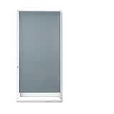 Relaxdays, grau Verdunkelungsrollo, Hitzeschutz, Thermo Rollo Klemmfix, blickdichtes Seitenzugrollo 70x210, Stoff 66 cm, Aluminiumrohr, 70x210cm