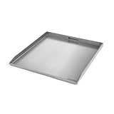 BURNHARD Plancha Grillplatte Edelstahl für Gasgrill Earl Serie, spülmaschinenfest - 42,5 x 39,6 x 3 cm