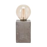 EGLO Tischlampe Prestwick, Tischleuchte Vintage, Industrial, Retro, Nachttischlampe aus Beton in Grau, Lampe mit Schalter, E27 Fassung