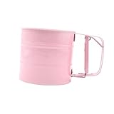 COLLBATH Handgehaltener Mehlsiebbecher Aus Edelstahl Rosa Mit Feinem Maschen Sieb Für Präzises Abseihen Von Mehl Und Backzutaten Ideales Backwerkzeug Für Kuchen ätzchen Und Desserts