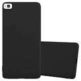 Cadorabo Hülle kompatibel mit Huawei P8 Schutzhülle TPU Silikon Case Candy Design Slim Kratzfest Weiche Gummi mit Rundumschutz Case Hülle für Huawei P8 in Schwarz