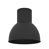 EGLO Lampenschirm Capoliveri-E, Leuchtenschirm Wohnzimmer, Schirm für Hängelampe, Tischleuchte oder Wandleuchte, Metall in Schwarz, ⌀ 17,5 cm