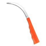 YYTECH Gartenarbeit Unkraut Sichel Kunststoffgriff, Unkraut Sichel Edelstahl Halbmond Edelstahl Sichel Halbmondförmige Sichel 11,8'Sägezahngras robuste Handsense für Gras