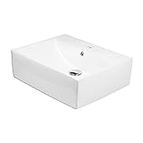 Keramik Wandhängewaschbecken rechteckig 505x405x160 mm weiß Komplettset