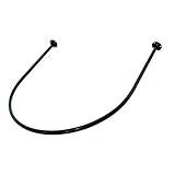 Duschvorhangstange aus Metall, U-förmig, Wandmontage, Duschvorhangstange für Badewanne, Ecke, dekorative Badewanne, Metall-Duschstange, 100 x