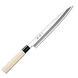 富士カトラリー(Fuji Cutlery) Japanisches Yanagiba Reigetsu Sashimi Sushi Messer Japanische Fischkochmesser Filetiermesser Küchenmesser aus Edelstahl Molybdän Vanadium (24 cm)