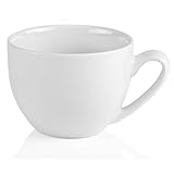 Große Tasse 600ml Jumbotasse Suppentasse Porzellan Weiß