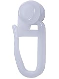Raum² 100 Gardinenröllchen - Gleiter Innenlauf - 8mm Rolle mit Faltenhaken, weiß, 100, 200, 400, 800 Stück für Gardinenschiene (100 Stück)
