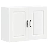 vidaXL Küchen-Hängeschrank Kalmar Weiß Holzwerkstoff, Wandschrank Küche, Wandschrank, Oberschrank, Küchenschrank, Hängeschrank, Oberschrank Küche