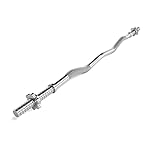 ScSPORTS® SZ Stange - 120cm, 30/50mm, bis 110 kg Belastbar, Gerändelt, Chrom, Silber - Langhantelstange, Curlstange, Hantelstange, Curlhantelstange, Curlhantel, SZ-Curlstange (Sternverschluss)