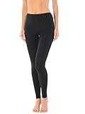 Schiesser Damen Leggings Lange - Luxury Baumwolle Unterhose, Schwarz_200003, 48 EU