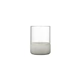 blomus Windlicht CALMA | Kerzenhalter aus hochwertigem Beton und Glas | Farbe Light Gray | Größe S | 10L x 10B x 14H cm | Indoor | exkl. Kerze