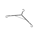 PURPLELILY Einfacher faltbarer Kleiderbügel, ausziehbar, montiert, geeignet für Mäntel, Pullover, Blusen, kompakte Schrank-Organizer