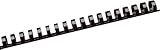 Albyco Plastikbinderücken, Binderinge, Bindekämme aus Kunststoff, 21 Ringe, ø 8 mm Schwarz, Bindekapazität 45 Blatt, Länge A4, 100 Stück