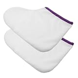 HAPINARY 1 Paar gewachste Füße schälen Masken Fußsocken Entferner Creme Haut paraffinbad paraffin baths paraffinbäder Fußbadabdeckung Schönheitswachstherapie-Fußwickelabdeckung Flaum Weiß
